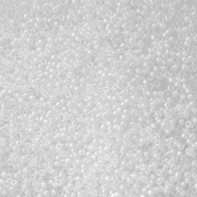15-0284 White Lined Crystal AB Size 15 Seed Beads