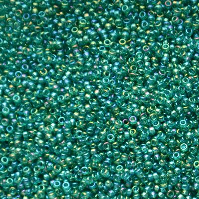 15-0295 Tr Emerald AB Size 15 Seed Beads