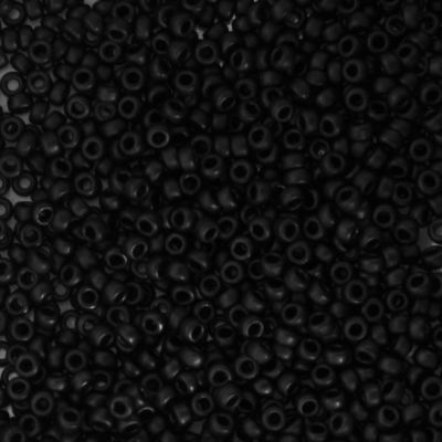 15-0401F Matte Black Size 15 Seed Beads