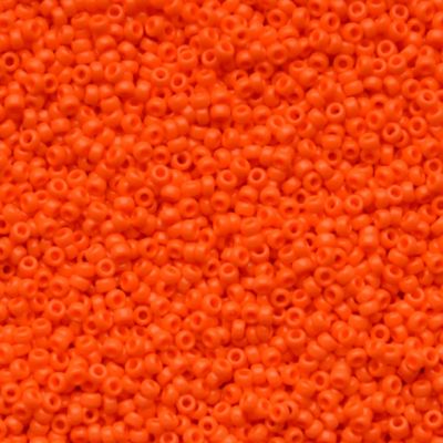 15-0406 Op Orange Size 15 Seed Beads