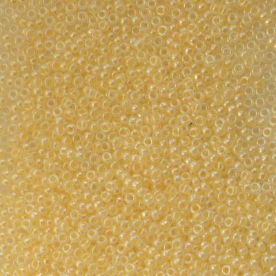 15-0516 Lined Crystal/Yellow Lustre Size 15 Seed Beads