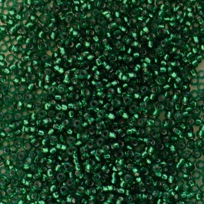 15-1422 Dyed SL Emerald Size 15 Seed Beads