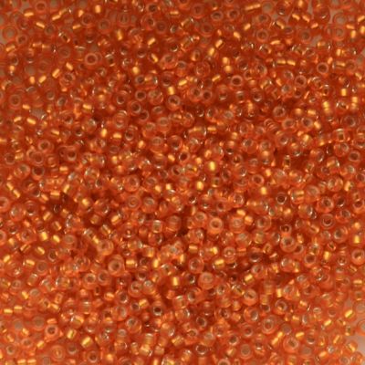 15-1625 Dyed Semi Frost SL Orange Size 15 Seed Beads