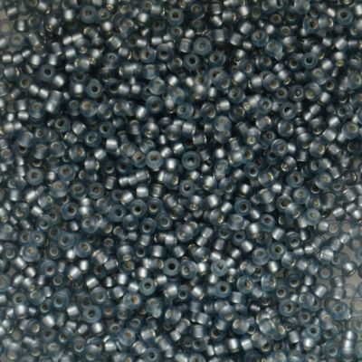 15-1657 Semi Matte SL Grey Size 15 Seed Beads