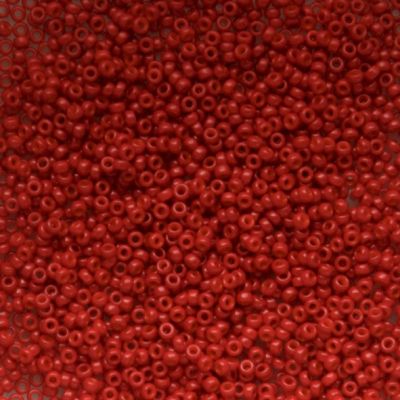 15-1684 Dyed SF Op Bright Red Size 15 Seed Beads