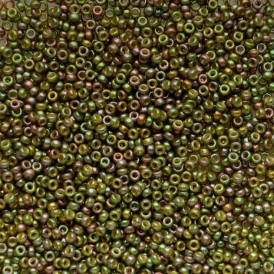 15-1897 Op Golden Olive Lustre Size 15 Seed Beads