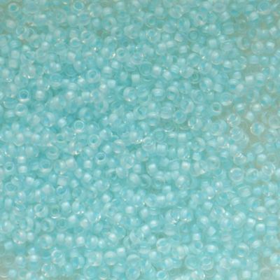 15-2207 Aqua Mist Lined Crystal Lustre Size 15 Seed Beads