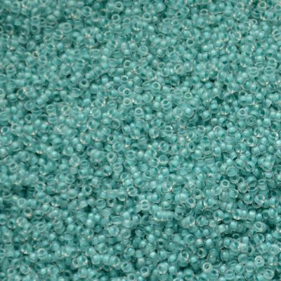 15-2208 Turquoise Lined Crystal AB Size 15 Seed Beads