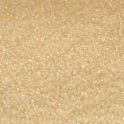 15-2442 Crystal Ivory Gold Lustre Size 15 Seed Beads