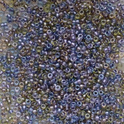 15-3056 Lined Purple Bronze Mix Size 15 Seed Beads