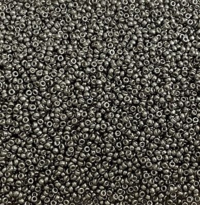 15-4222 Dur Galv Pewter Size 15 Seed Beads