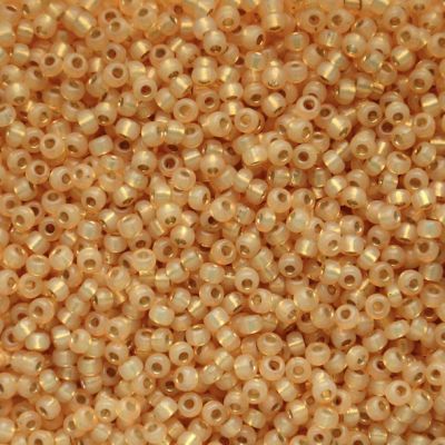 RC8-0552 Dyed Lt Apricot SL Alabaster Size 8 Seed Beads