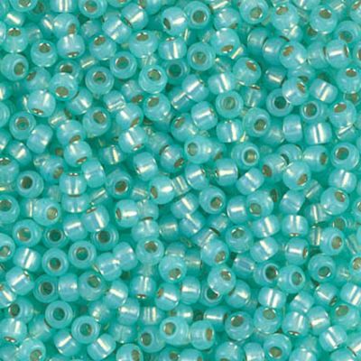 RC8-0571 Dyed Sea Green SL Alabaster Size 8 Seed Beads