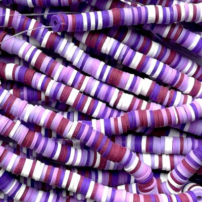 CE232 String of 6mm Discs Purple and Lilac