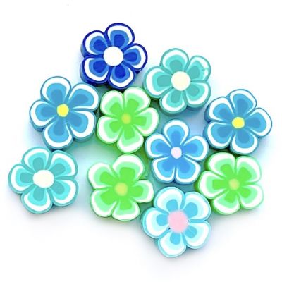 CE294 10 Assorted Cool Flower Beads