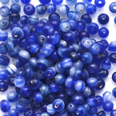 Dip585 Pack of royal blue swirl 4-5mm rounds
