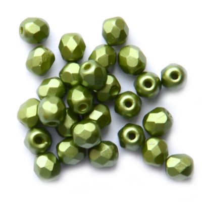 FG516 4mm Forest Green Pearl Facet