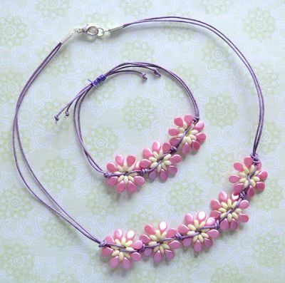 Festival Necklace and Bracelet Bead Pack pink/lemon/lilac