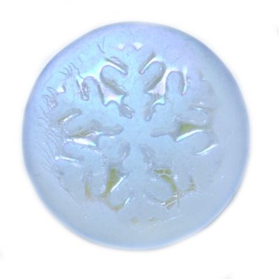 GL1789 22mm Frost Blue AB Snowflake Cabochon