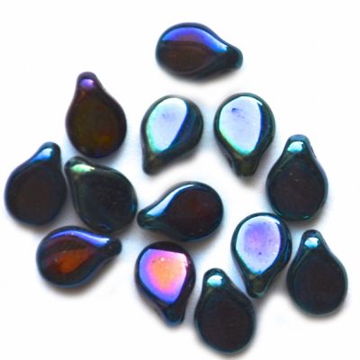 GL5727 Scarab Blue Pip Beads