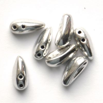 GL6073 Shiny Silver Chilli Beads