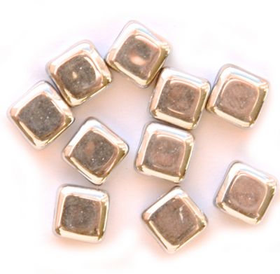 GL6161 Silver Diamond Tile Beads