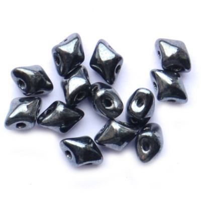 GL6213 Gunmetal Diamond Beads