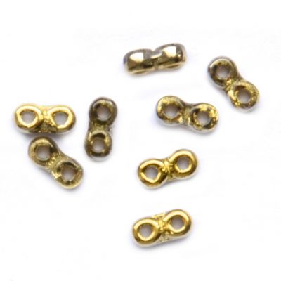 GL6301 Capri Gold Infinity Two Hole Spacer Bead