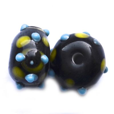 GL6556 Black/Yellow/Turquoise Beads