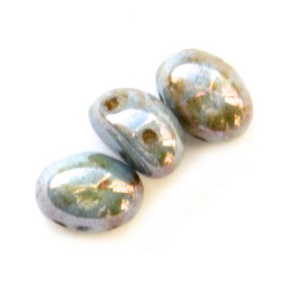 GL6718 8x5mm Duck Egg Blue Oval Candy Bead