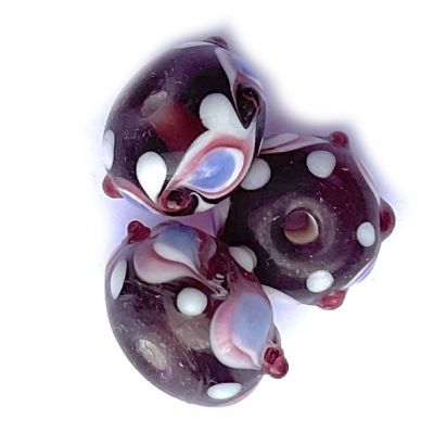 GL6752 Lilac, Pink, Purple Rondelle Bead