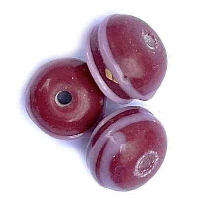 GL6772 Ruby & Lilac Rondelle Bead