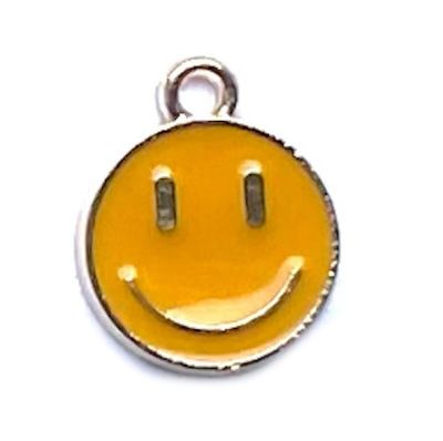 MB127 Yellow 14mm Smiley Face Charm