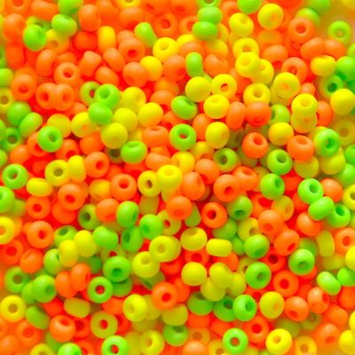 MX014 Mixed Fluorescent Size 8 Seed Beads