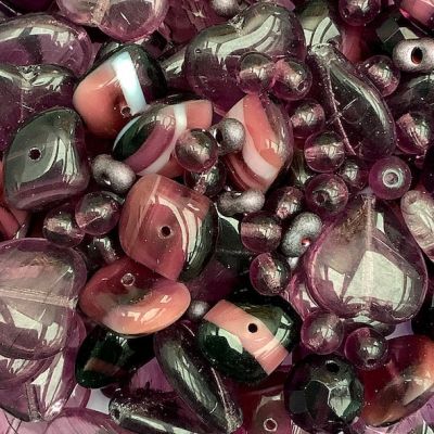 MX289 Grape Purple Pressed Glass Mix