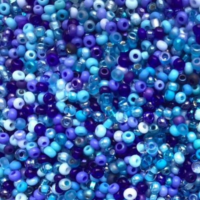 MX512 Penzance Blue Size 8 Seed Bead Mix
