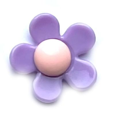 PB211 28mm Acrylic Purple and Pink Flower Bead