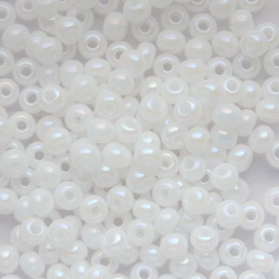 RC072 Alabaster AB Size 6 Seed Beads