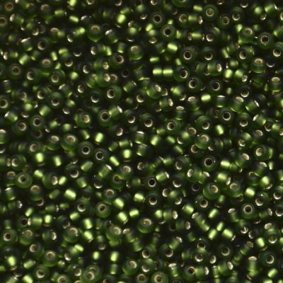 RC11-0026F Matte SL Olive Size 11 Seed Beads
