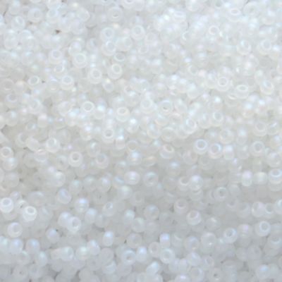 RC11-0131FR Matte Trans Crystal AB Size 11 Seed Beads
