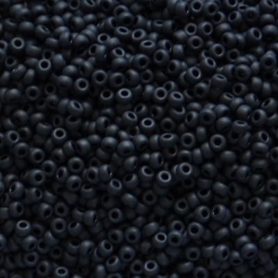 RC11-0401F Matte Black Size 11 Seed Beads