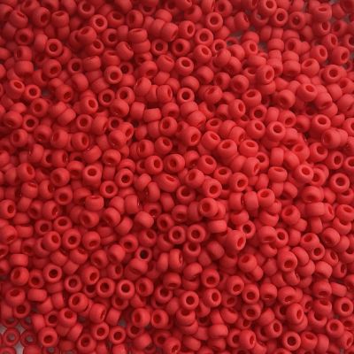 RC11-0408F Mat Op Dk Red Size 11 Seed Beads