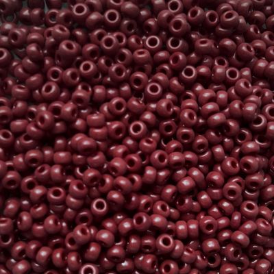 RC11-0419 Op Red Brown Size 11 Seed Beads