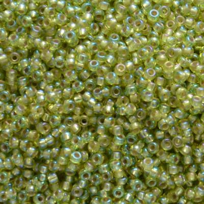 RC11-1014 SL Chartreuse AB Size 11 Seed Beads