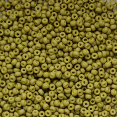 RC11-2032 Matte Op Golden Olive Lustre Size 11 Seed Beads