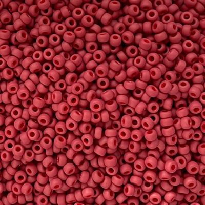 RC11-2040 Mat Met Brick Red Size 11 Seed Beads