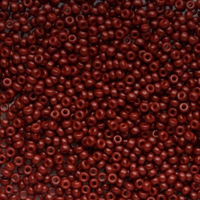 RC11-4469 Dur Op Dyed Red Size 11 Seed Beads