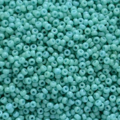 RC11-4475 Duracoat Op Dyed Turquoise Size 11 Seed Beads