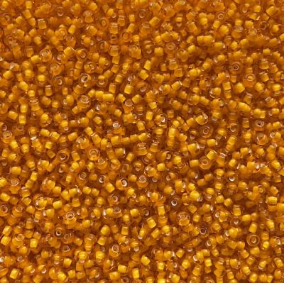 RC1124 Marigold w White Lining size 10 seed bead