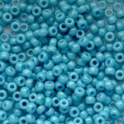 RC8-4478 Dur Op Dyed Aqua Blue Size 8 Seed Beads